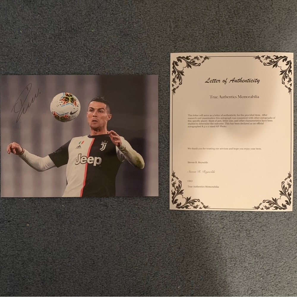 Cristiano Ronaldo Autographed Photo Soccer Player